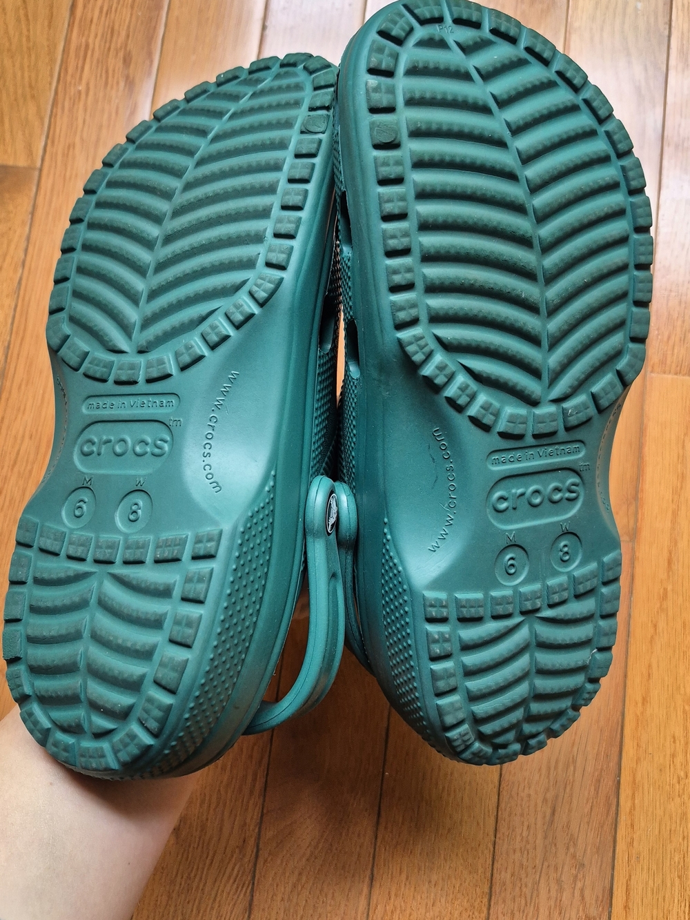 Emerald Green Crocs - Nearly New! - Picture 2 of 7
